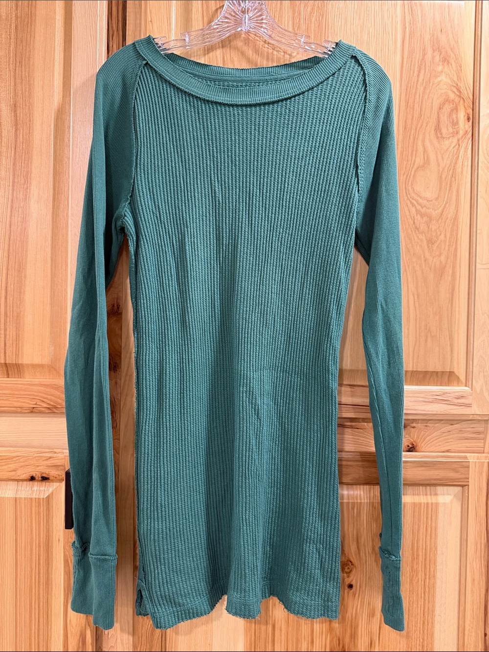 We The Free/Free People Women’s Size M Honey B Ribbed Long-Sleeve Tunic Boho Top - Picture 3 of 9